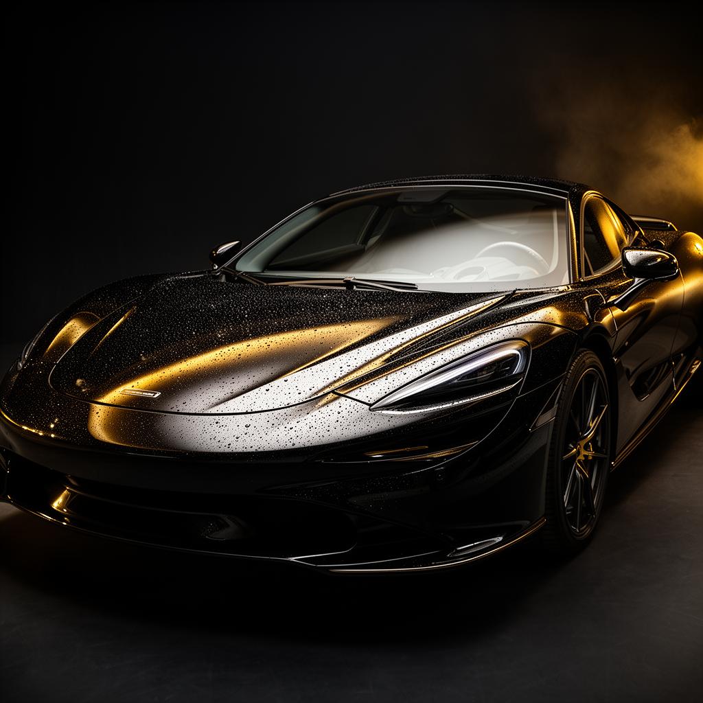 Gleaming luxury car after professional detailing
